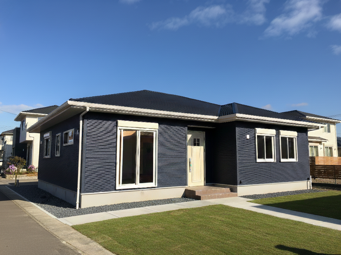 家族が自然に集いつながる センターリビングの平屋の住まい