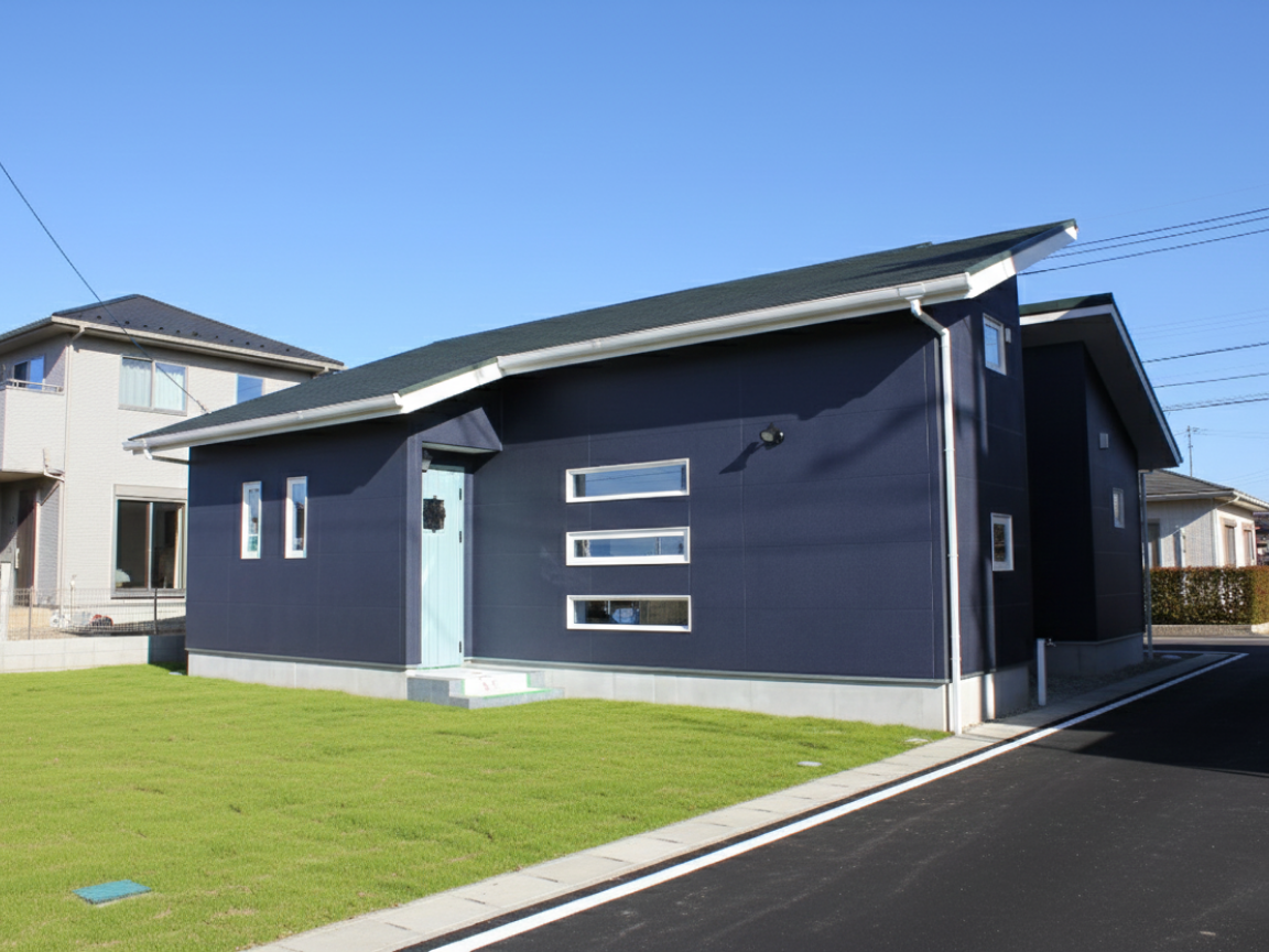 ゆとりのロフト空間があるコの字型の平屋の住まい