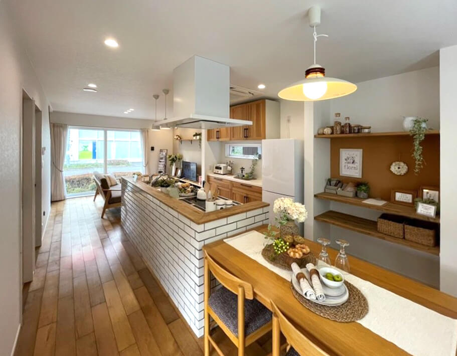 センターオープンキッチン