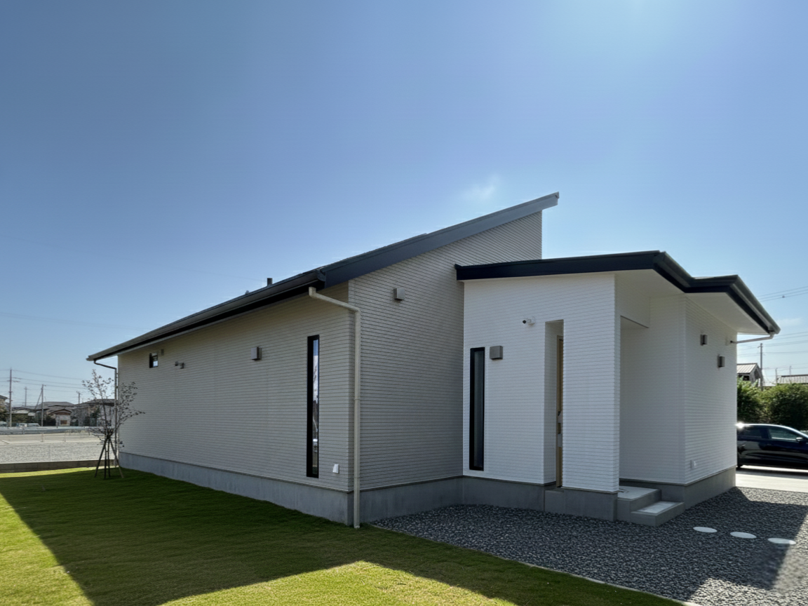 光と影が織りなす空間。上質なディテールが光る大人の平屋