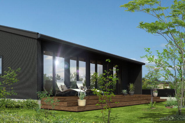 開放的なアウトドアリビング