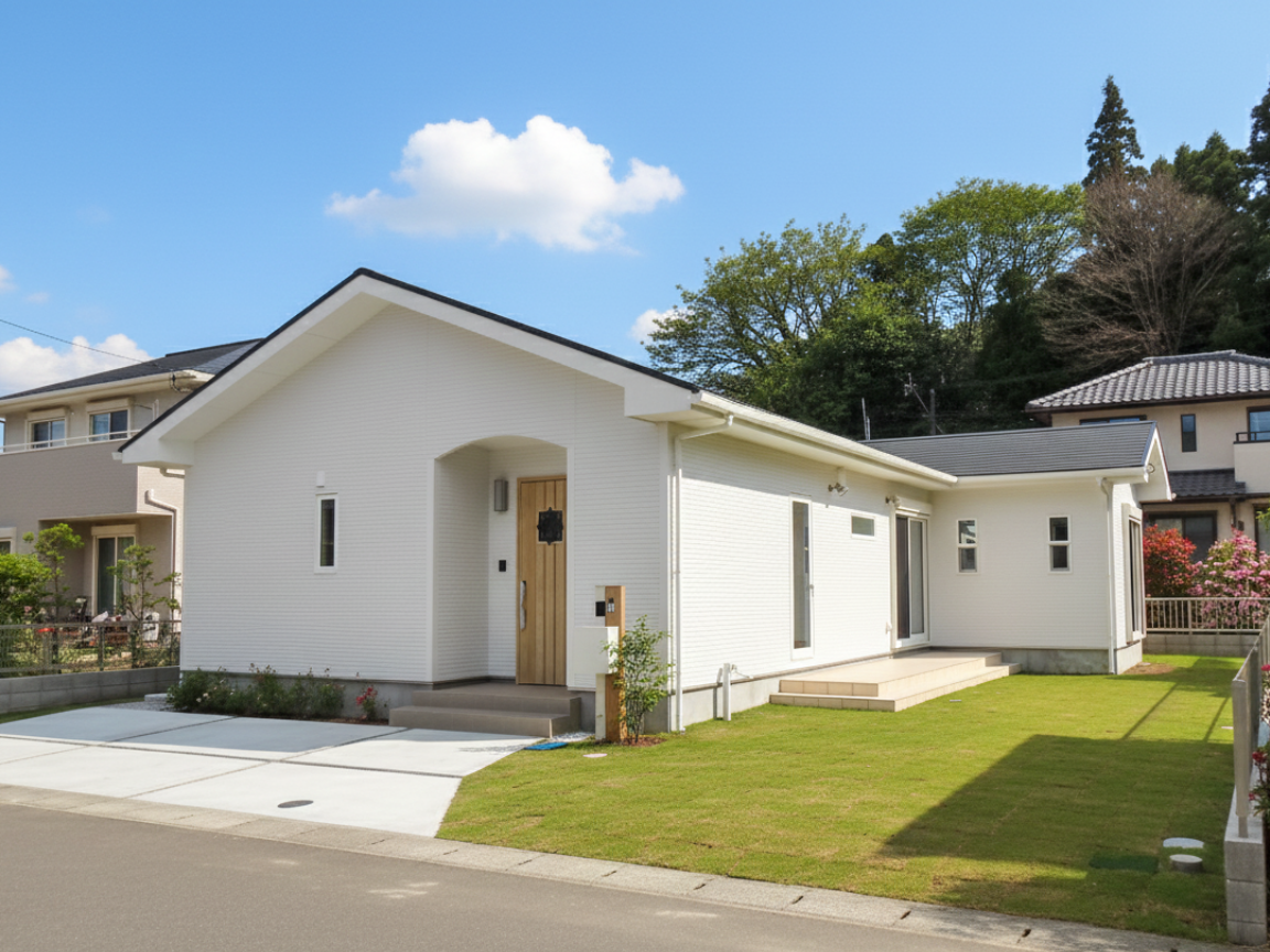 外観・内装共に家族のこだわりを散りばめたお洒落で可愛らしい平屋の住まい