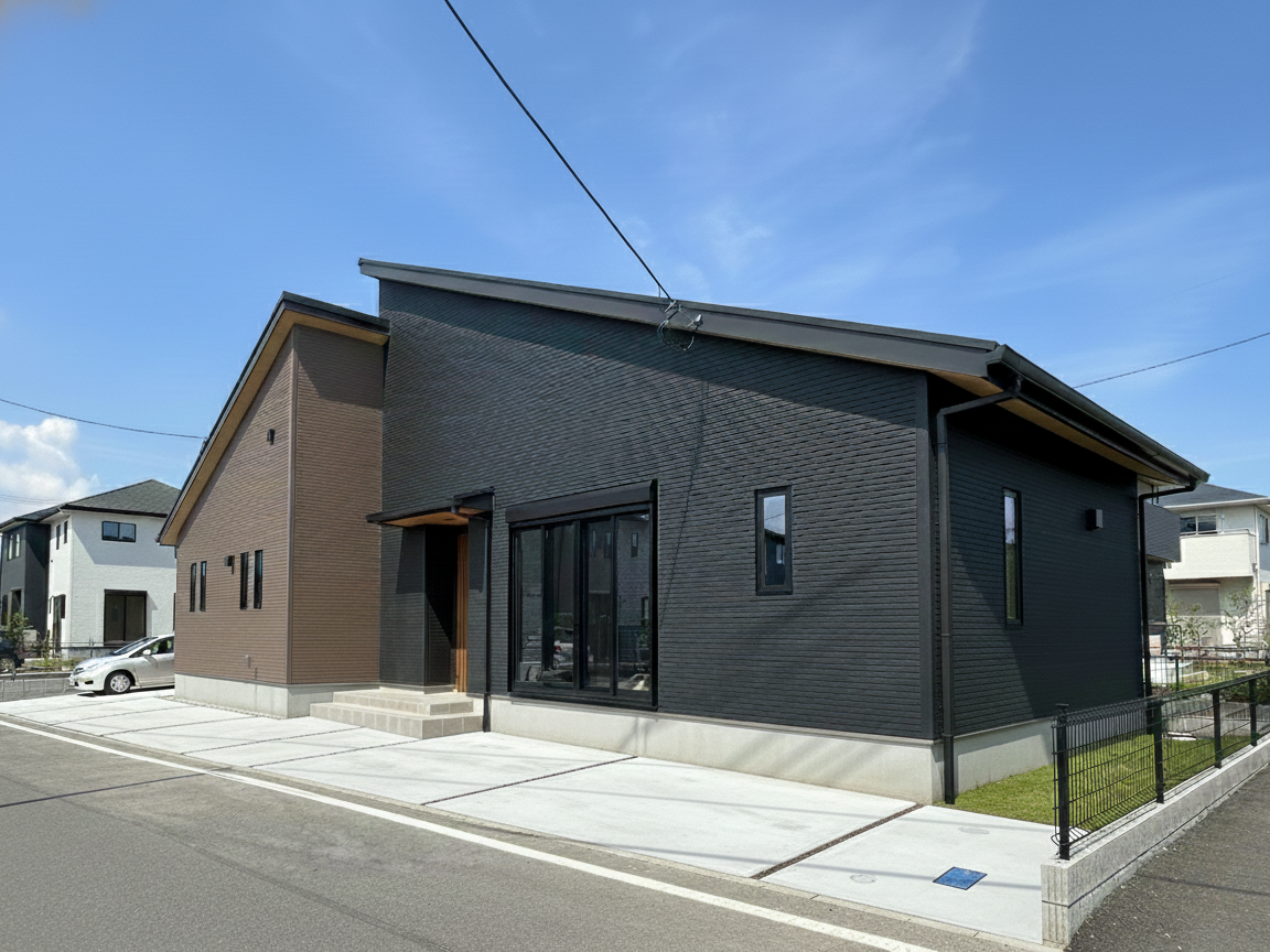 「動線分離」と「大空間」を両立！LDKとプライベートを分けた、モダンで洗練された住まい