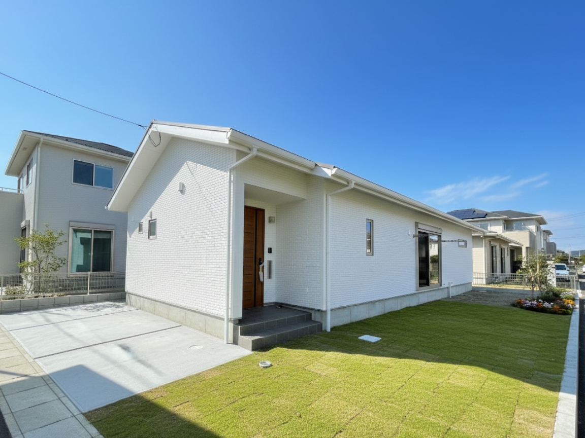 家事動線にこだわった南向きLDKの明るい平屋の住まい