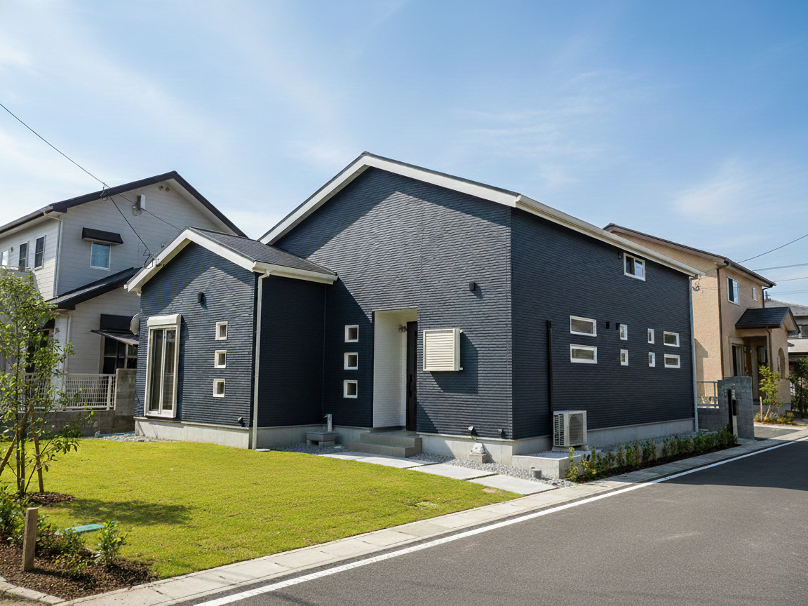 パブリック空間とプライベート空間を分けた平屋の住まい