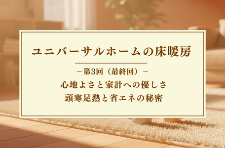 【コラム】ユニバーサルホームの床暖房－第3回－