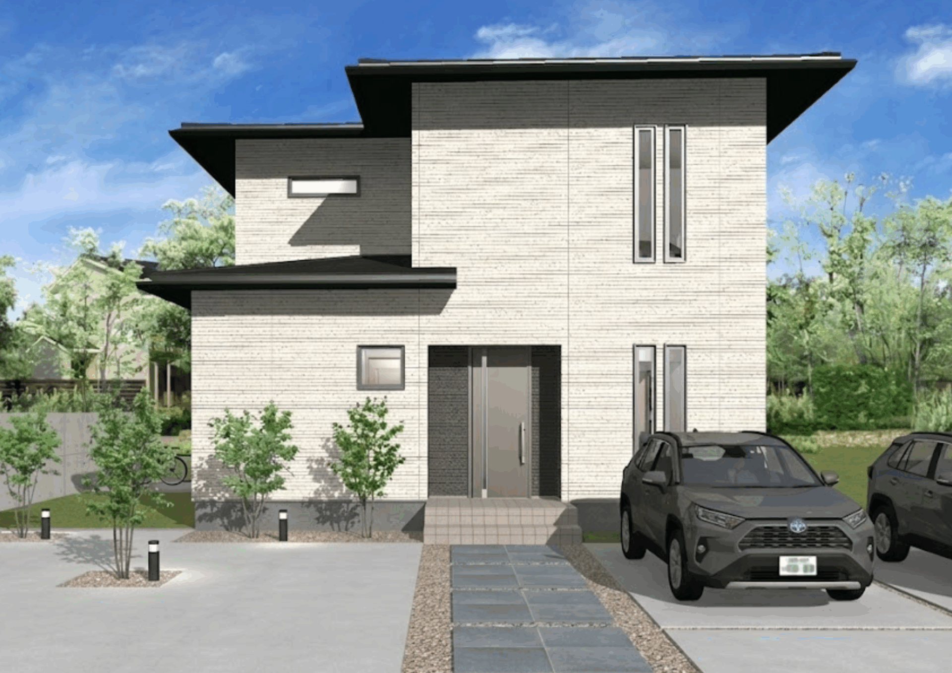 大きな吹き抜けが家族を繋ぐ。「今」も「将来」も心地よく暮らせる家。