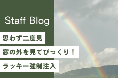【スタッフのブログ】思わず二度見👀窓の外を見てびっくり！ラッキー強制注入✨